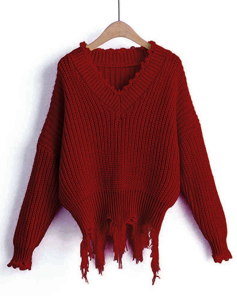 Classy Chic Raw Hem Sweater