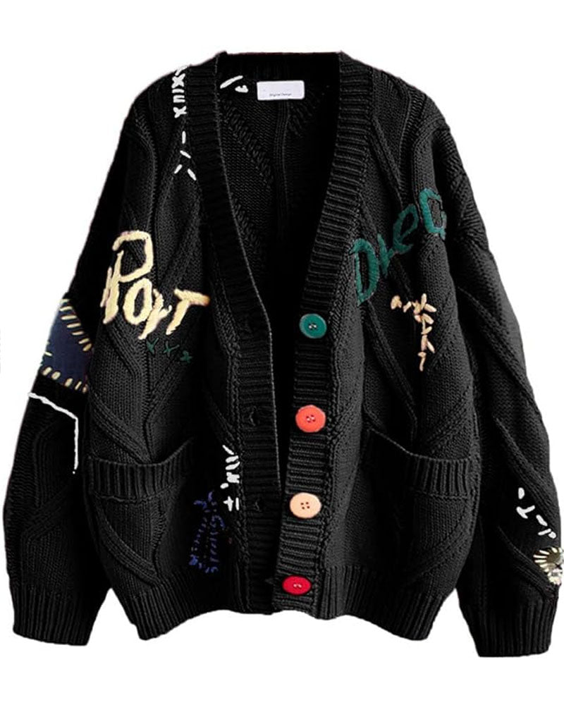 DAVINA CARDIGAN Black XL
