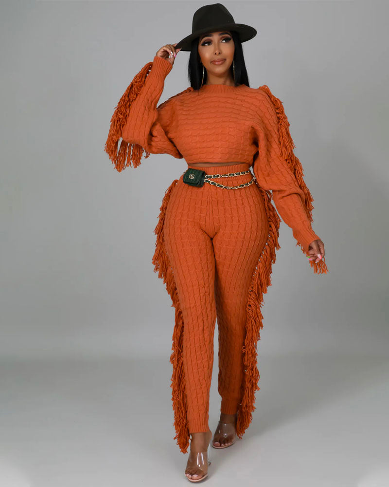 Danielle cozy winter Set ORANGE