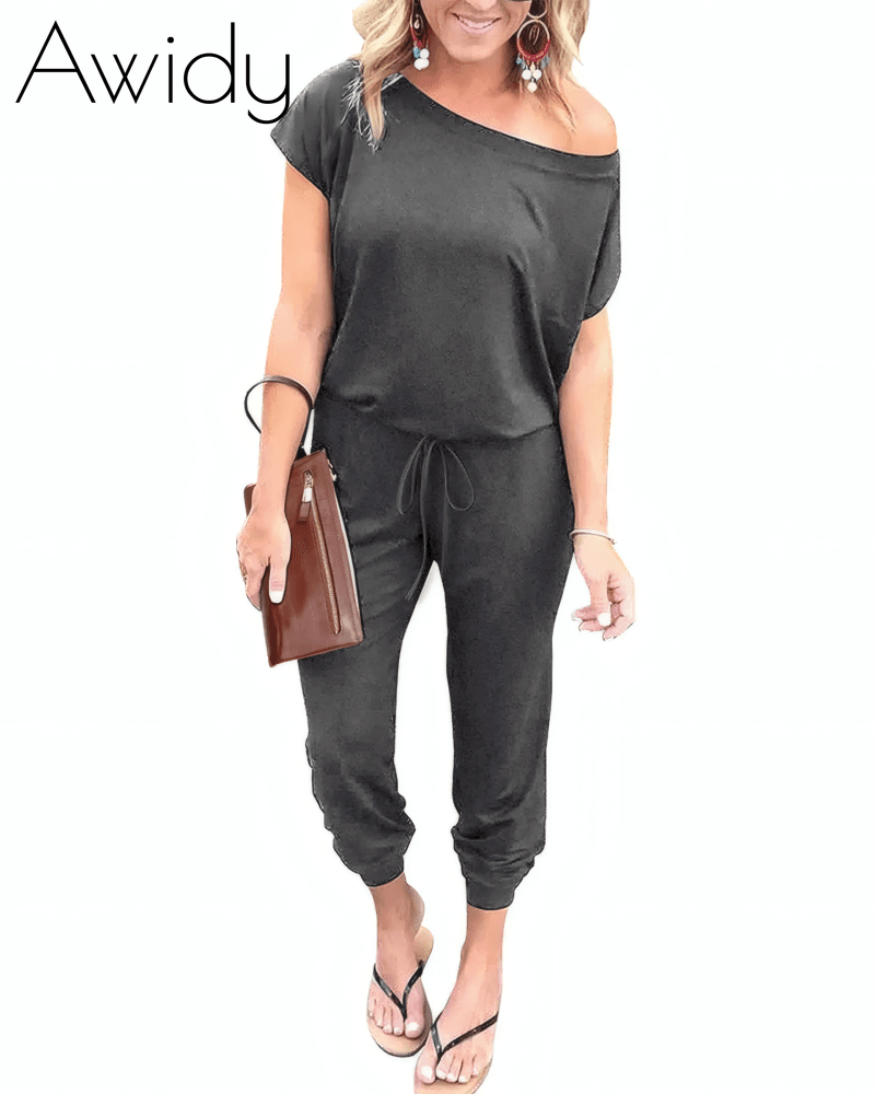Drop Shoulder Jumpsuit