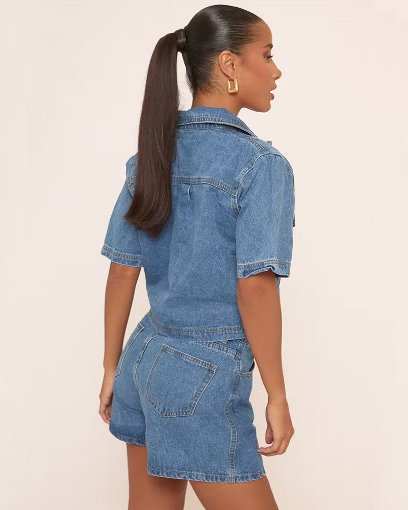 Denim Duo Two Piece Set