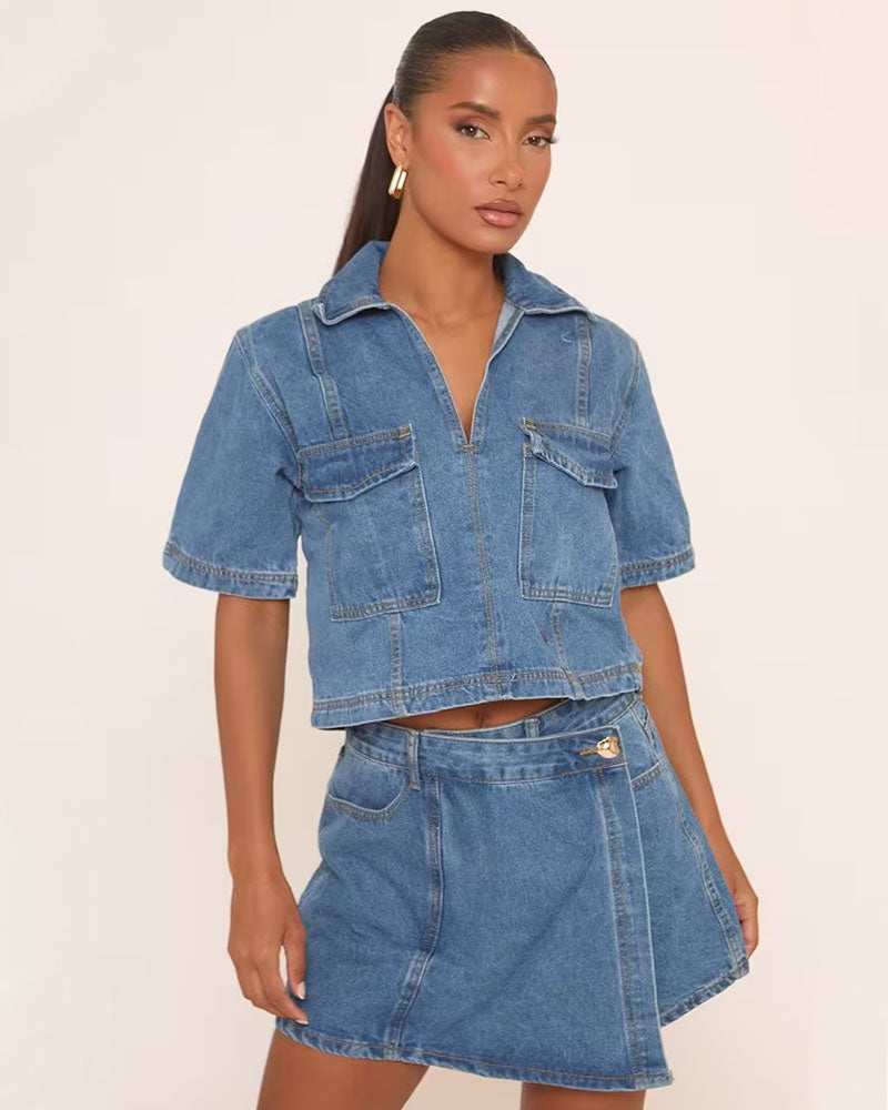 Denim Duo Two Piece Set