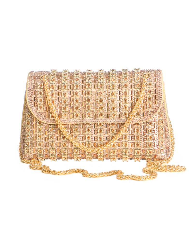 Rhinestone Luxury Bag Diamond-Gold