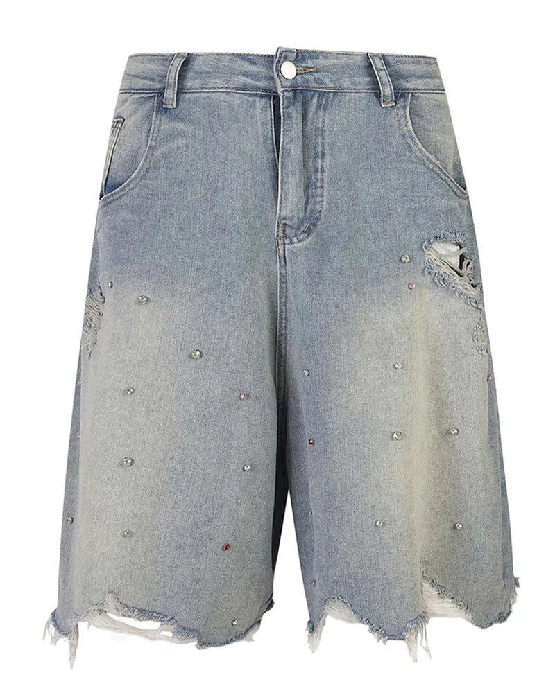 Short à clous en diamant