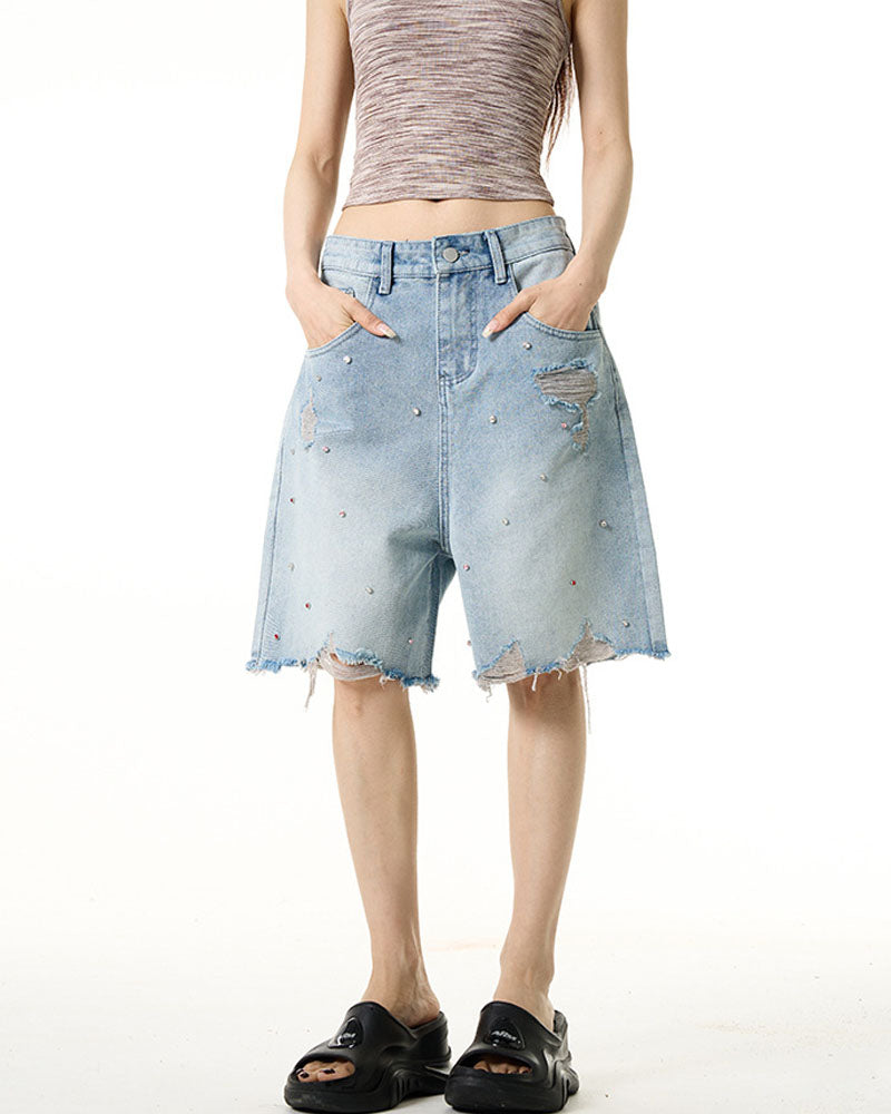 Short à clous en diamant