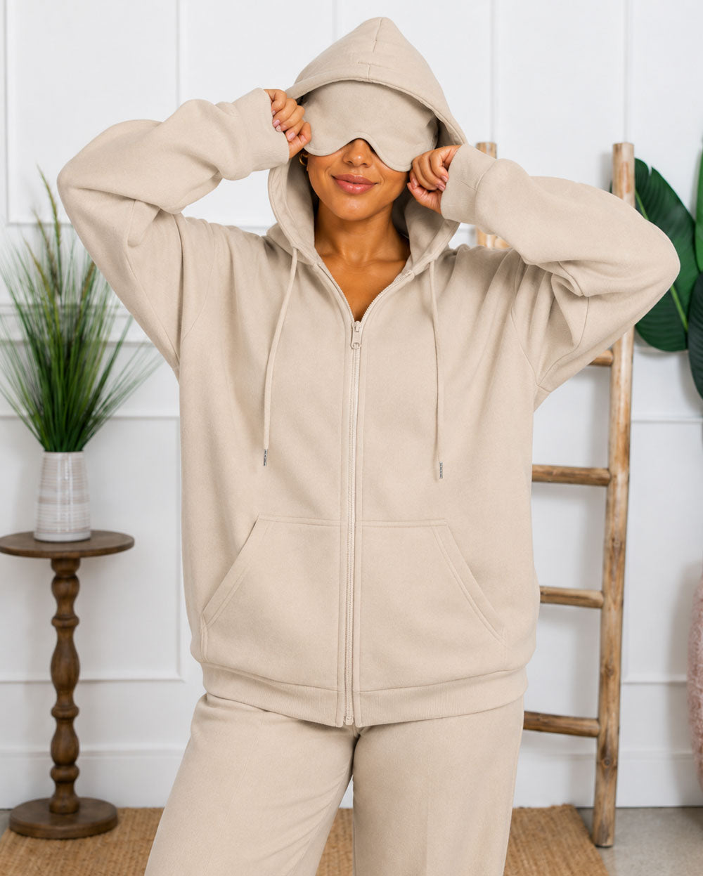 Do Not Disturb Fleece Eye-Mask Hoodie