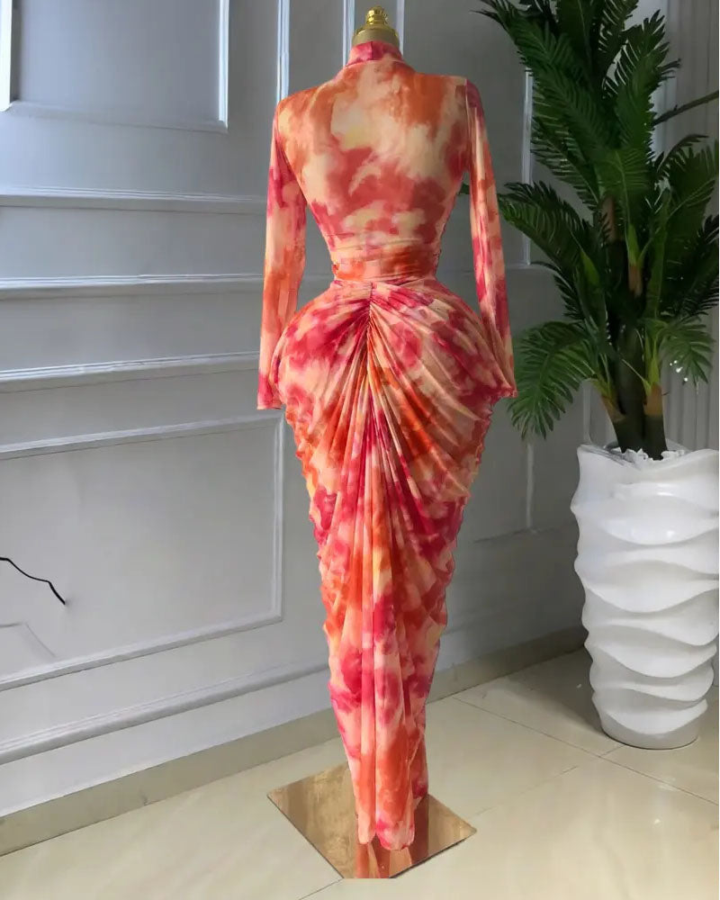 Draped Hour Maxi Skirt Set