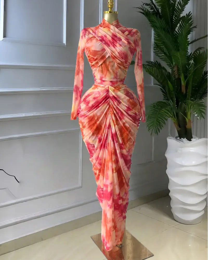 Draped Hour Maxi Skirt Set