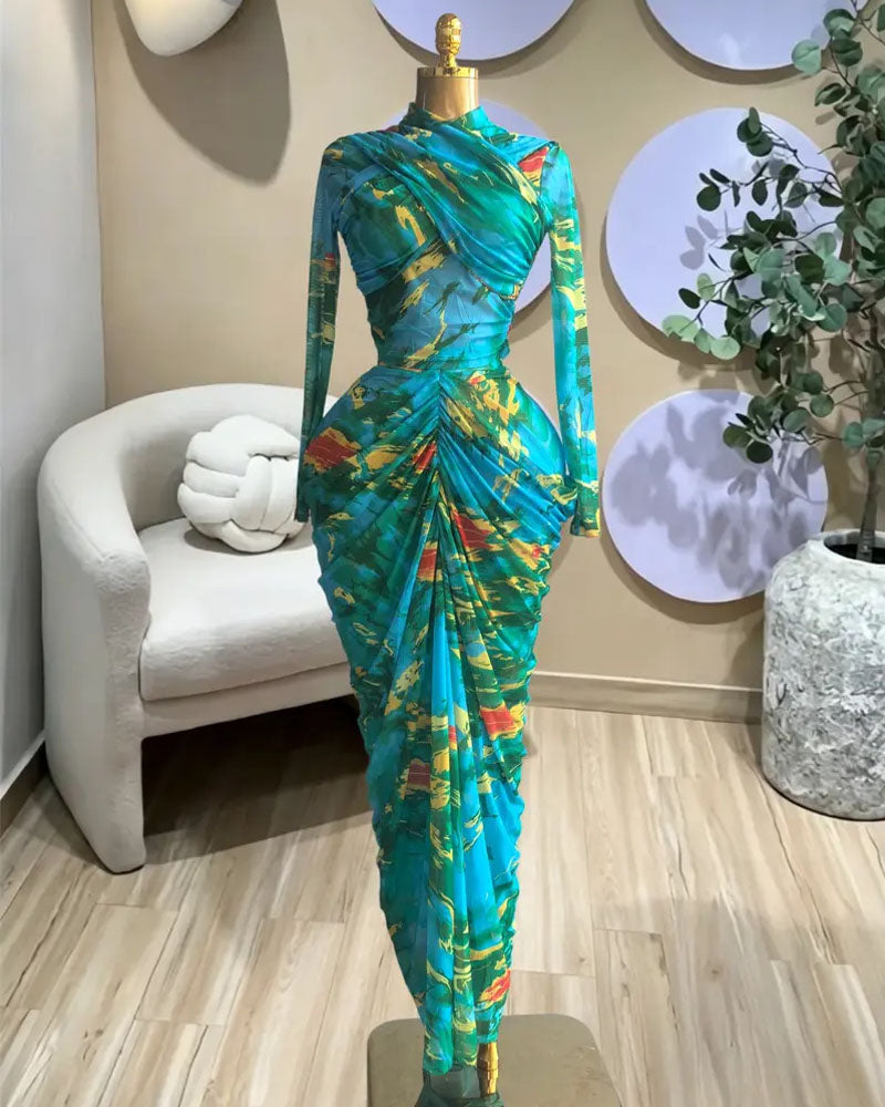 Draped Hour Maxi Skirt Set