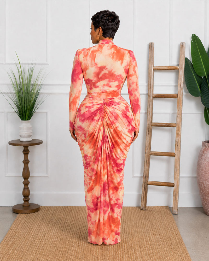 Draped Hour Maxi Skirt Set