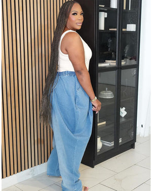 Draped in Denim Pants