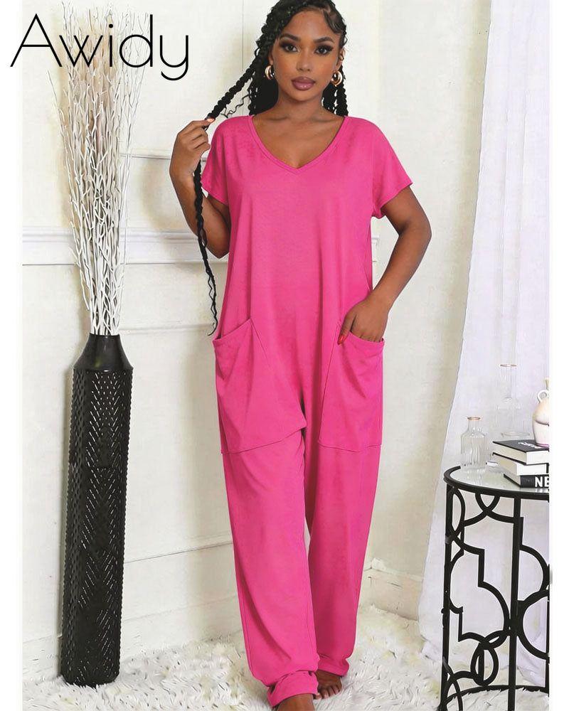Drop Crotch Jumpsuit With Pockets
