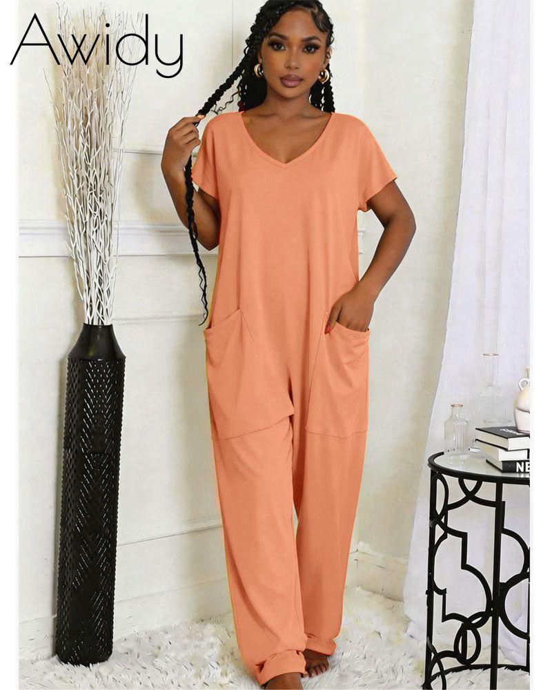 Drop Crotch Jumpsuit With Pockets