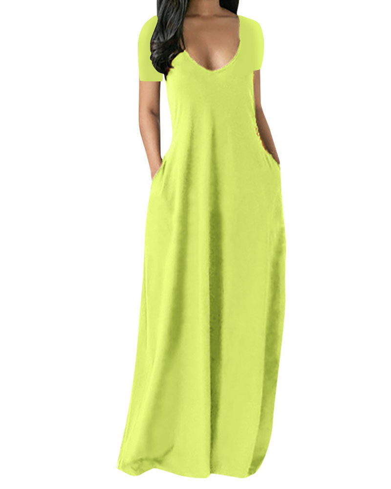 Easy Going Maxi Dress Fluorescent Green