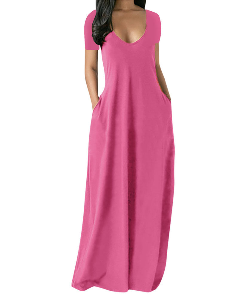 Easy Going Maxi Dress HOTPINK