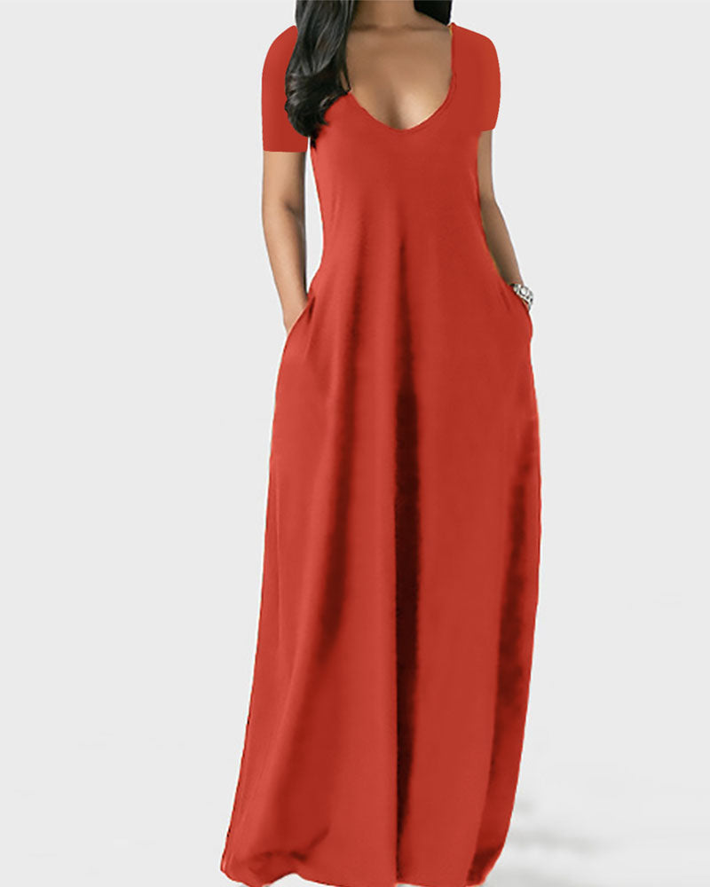 Easy Going Maxi Dress RED