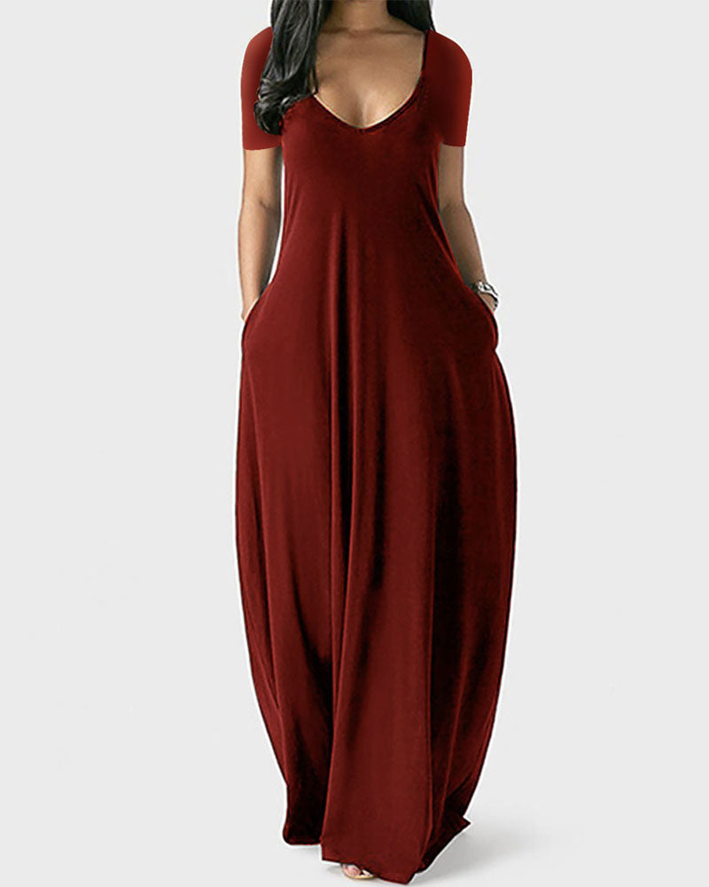 Easy Going Maxi Dress BURGUNDY