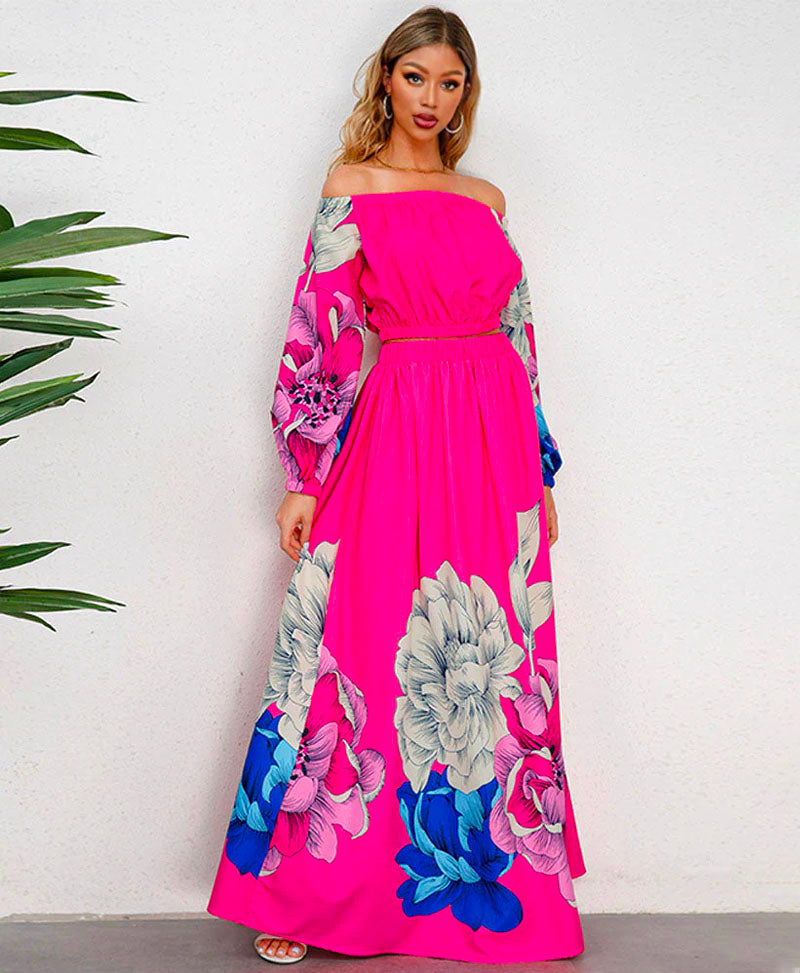 Eden Floral Set Rose Red