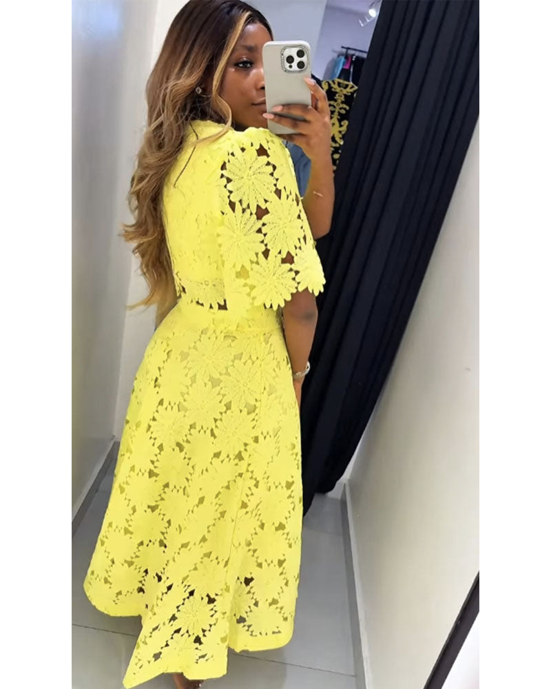 Elegance Lace Skirt Set