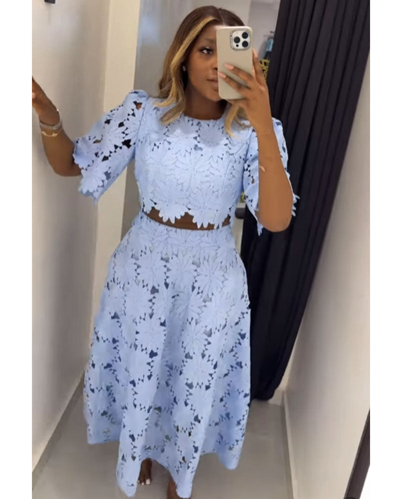Elegance Lace Skirt Set
