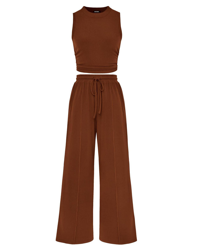 Ethereal Ruched Knit Set