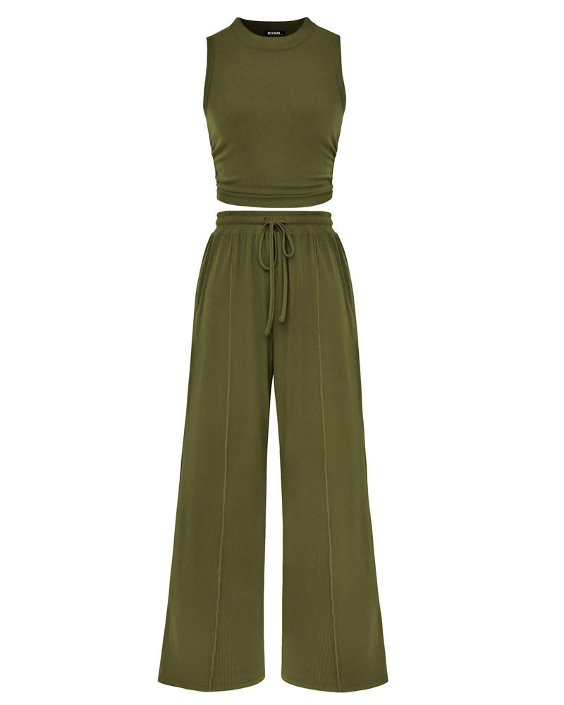 Ethereal Ruched Knit Set