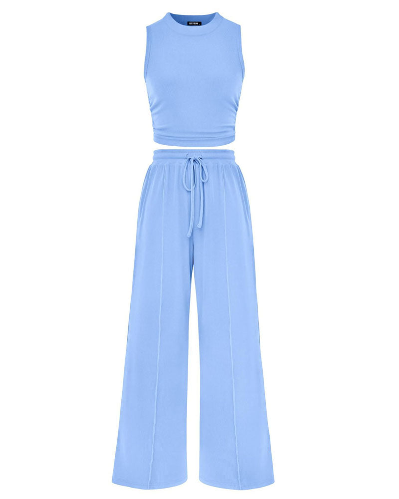 Ethereal Ruched Knit Set