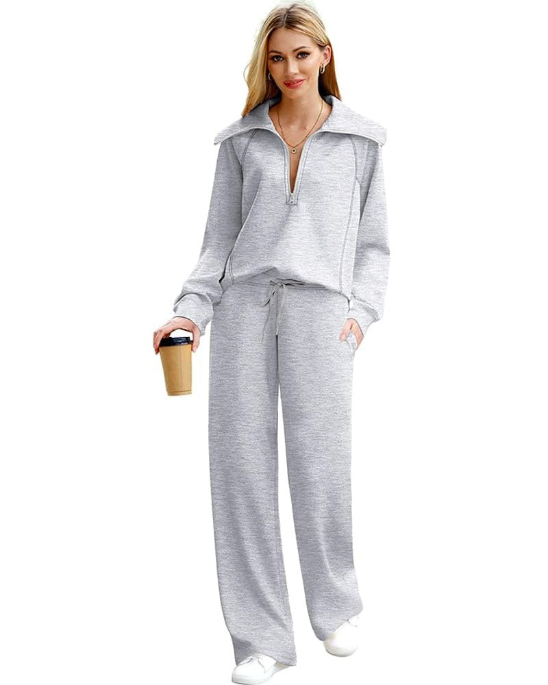 Everyday Essential Pant Set Light Grey