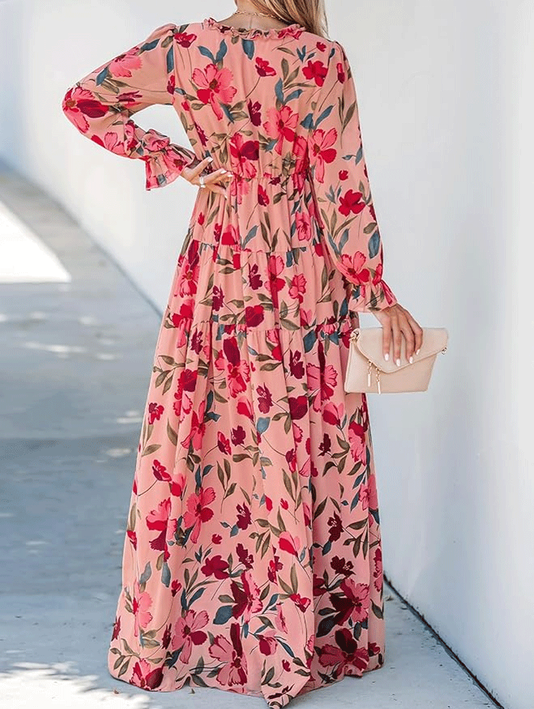 Fall Feels Ruffle Tiered Maxi Dress