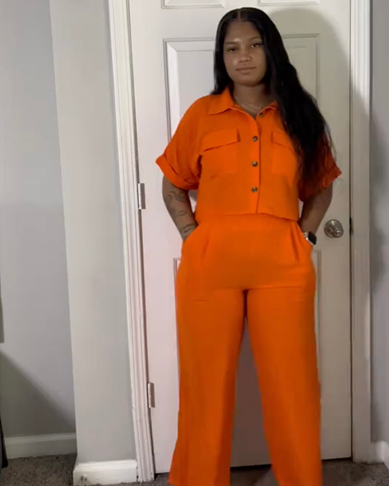 Finding Comfort Pant Set Orange
