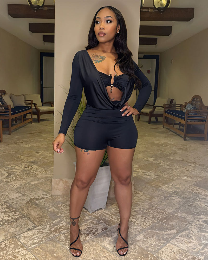 Fine As Wine Romper Black