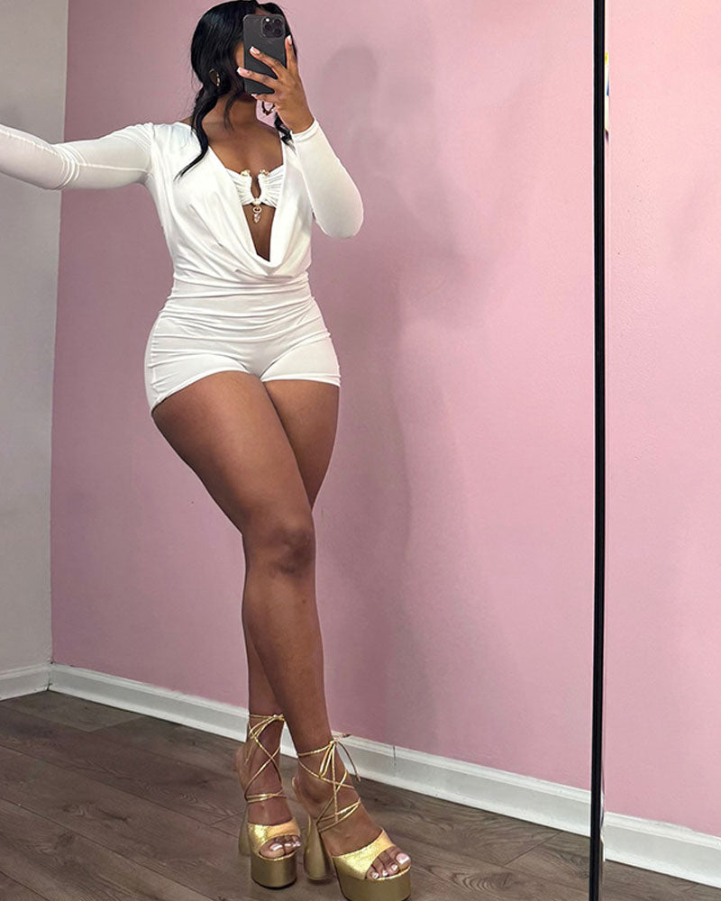 Fine As Wine Romper White