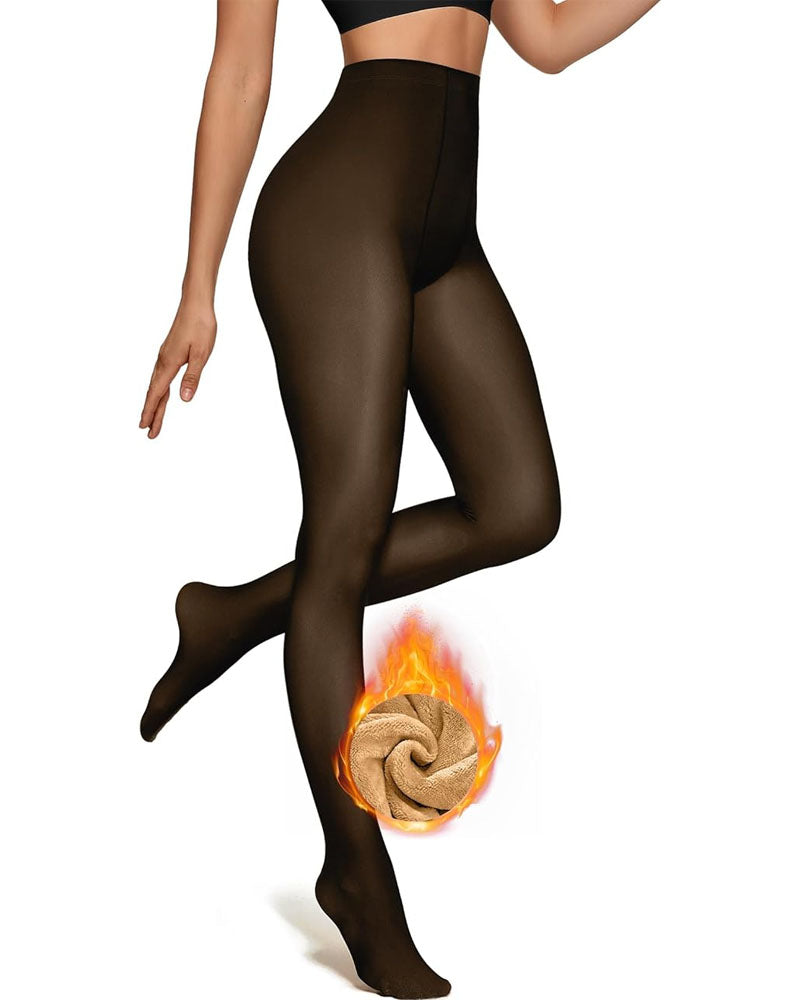 Fleece-lined Leggings Skin Brown