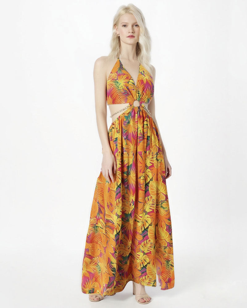 Floral Garden Maxi Dress Flower C