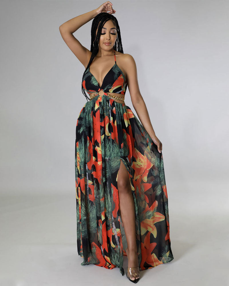 Floral Garden Maxi Dress Flower A