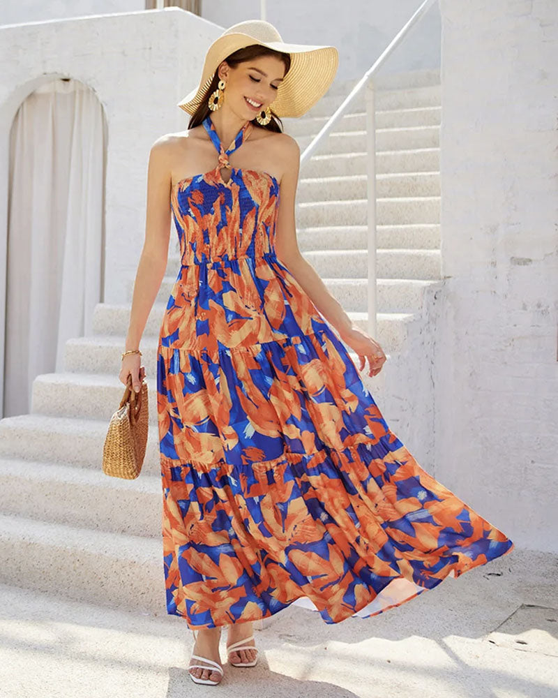 Floral Heartbreaker Dress Orange S