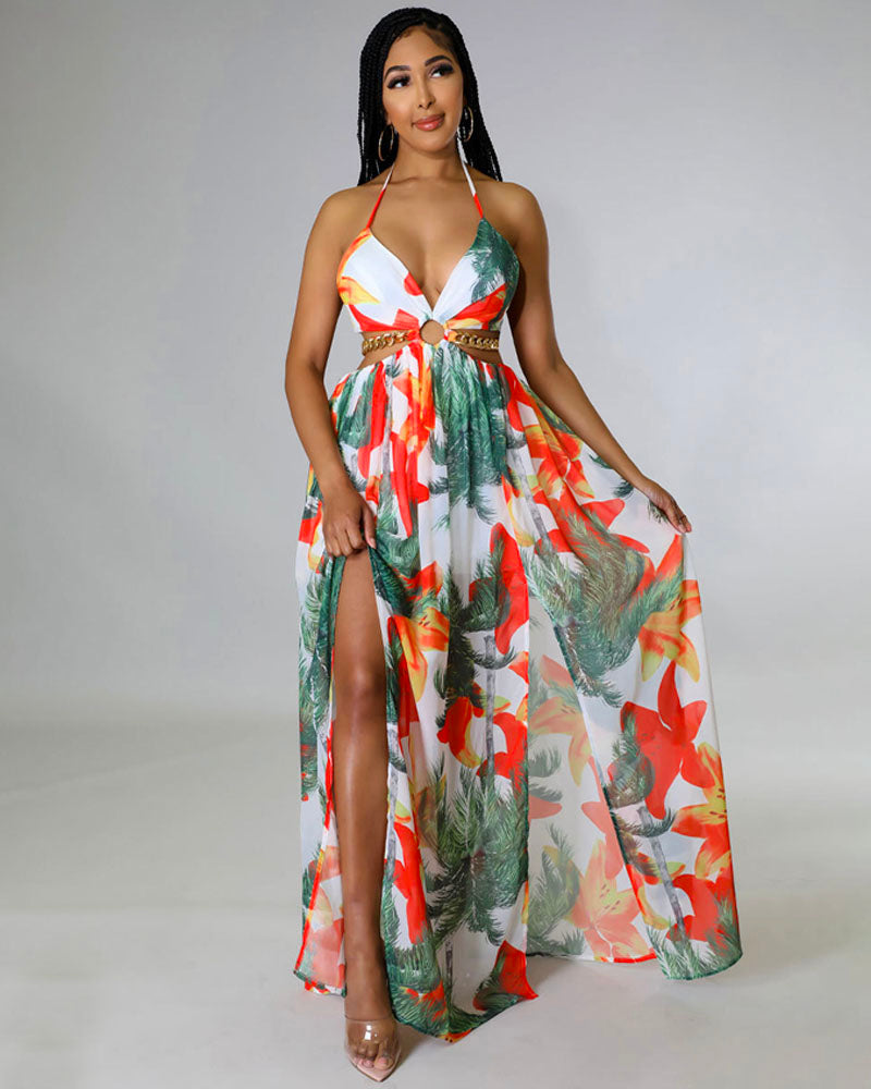 Floral Garden Maxi Dress Flower B