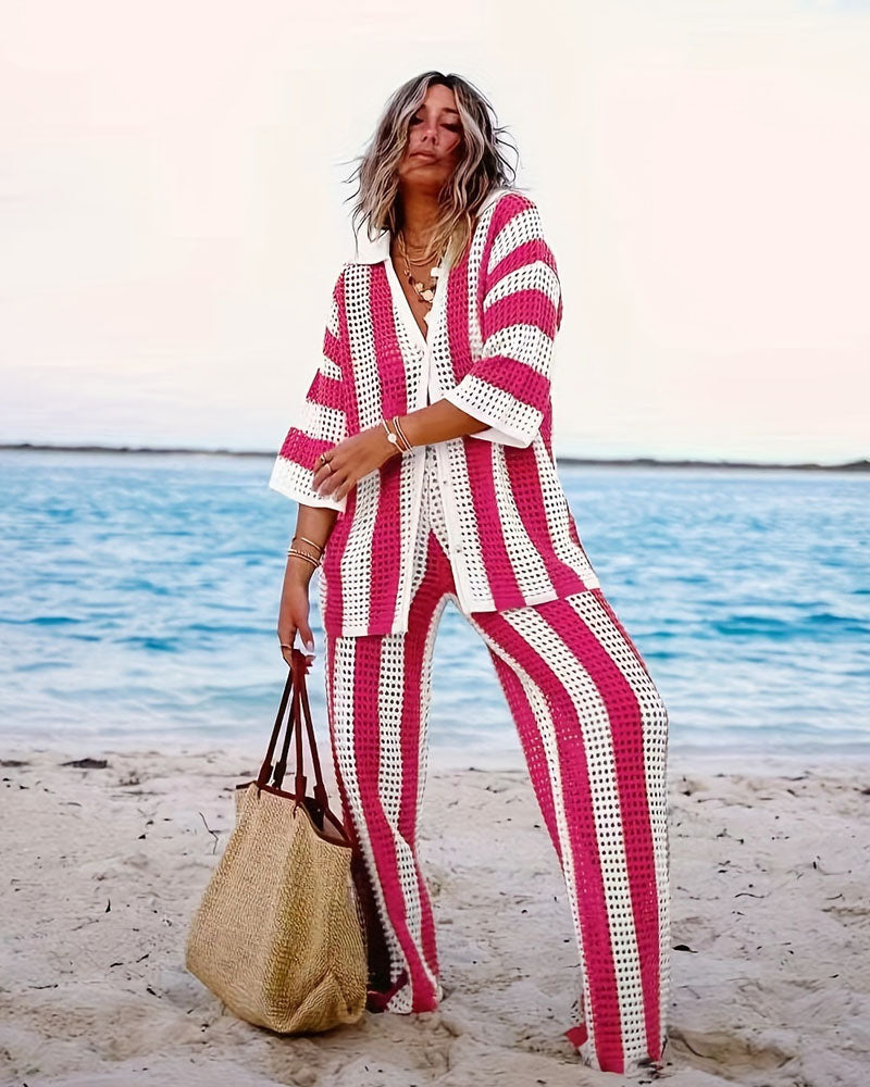 Forever Young Pant Set Hot Pink