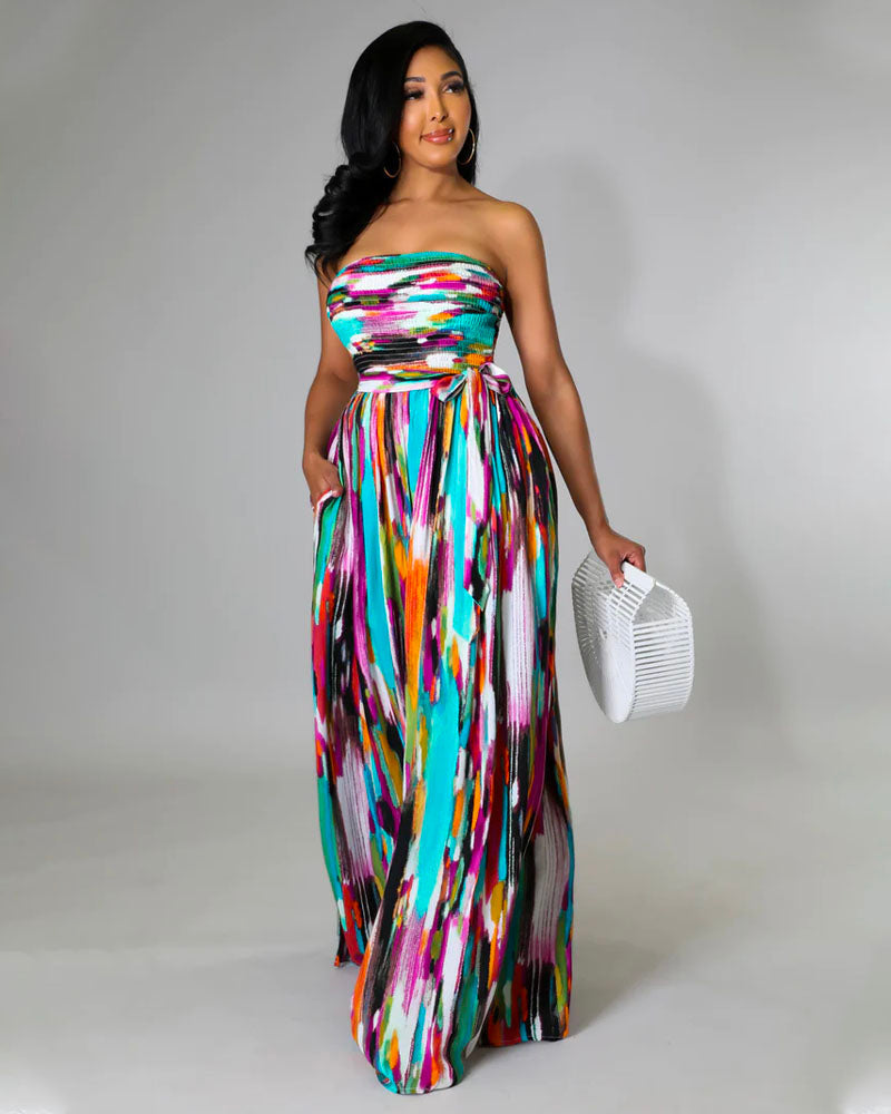Free Flare Jumpsuit Multicolor11