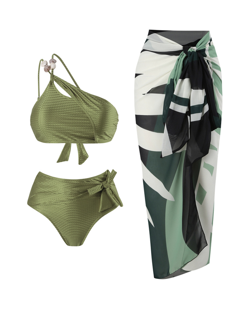 Fun In Tulum Swimsuit Set FunOliveGreen