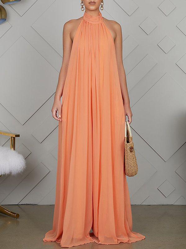 Indiebeauti – Neckholder-Jumpsuit aus Chiffon