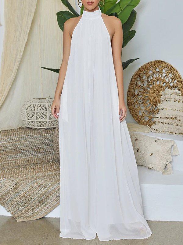 Neckholder-Chiffon-Jumpsuit