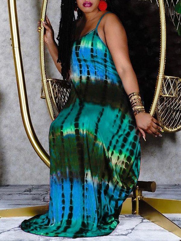 Tie-dye Cami Maxi Dress
