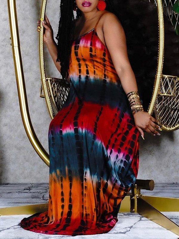 Tie-dye Cami Maxi Dress