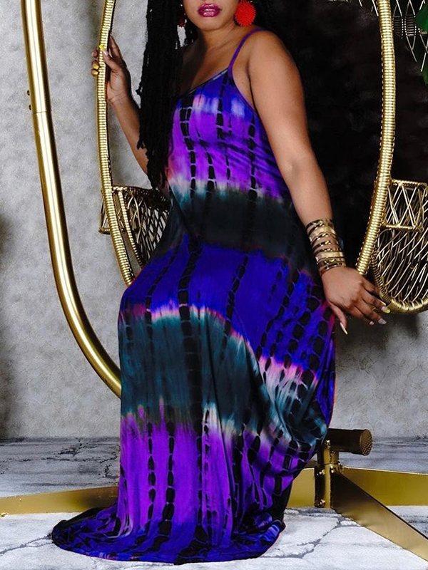 Tie-dye Cami Maxi Dress