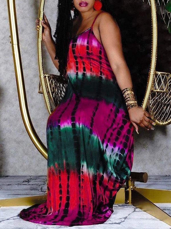 Tie-dye Cami Maxi Dress