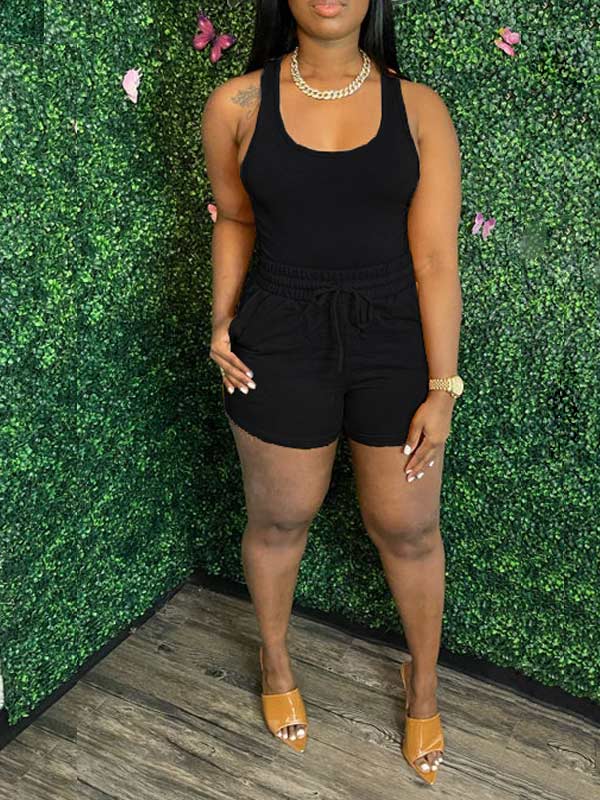 Ensemble débardeur et short uni