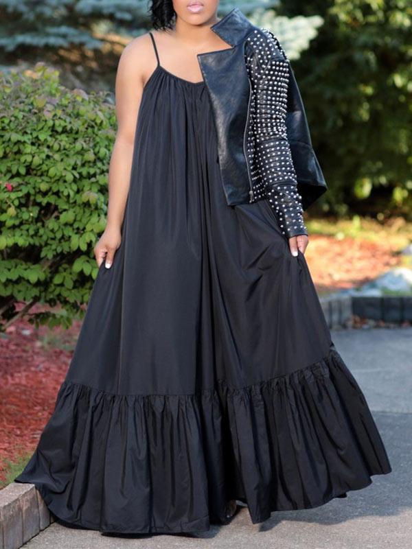 Robe longue à volants - Liquidation