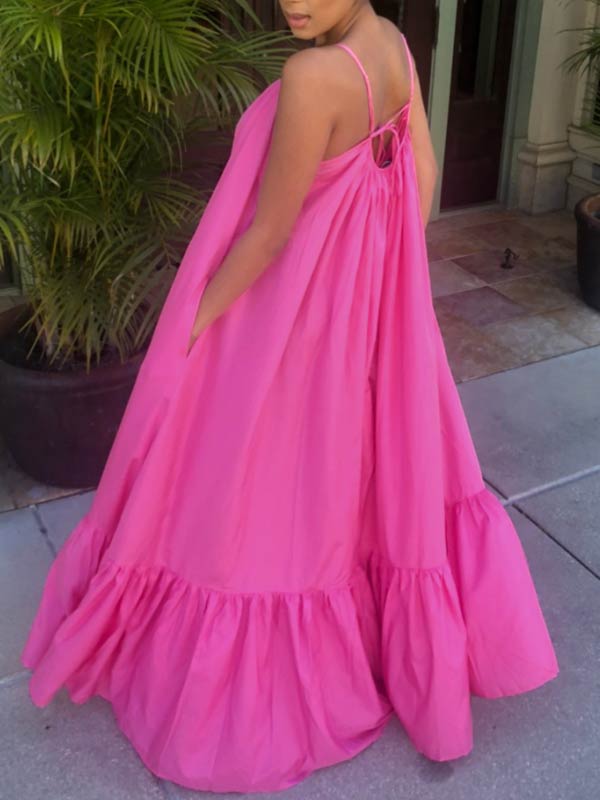 Robe longue à volants - Liquidation