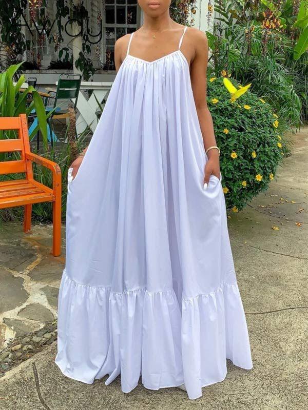 Cami Ruffle Maxi Dress
